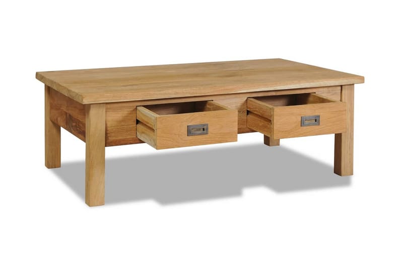 Soffbord i massiv teak 100x60x35 cm - Brun - Soffbord