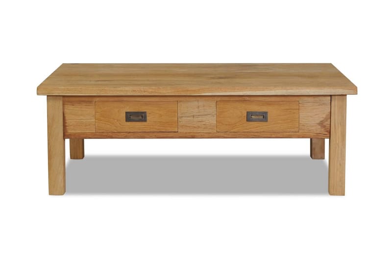 Soffbord i massiv teak 100x60x35 cm - Brun - Soffbord