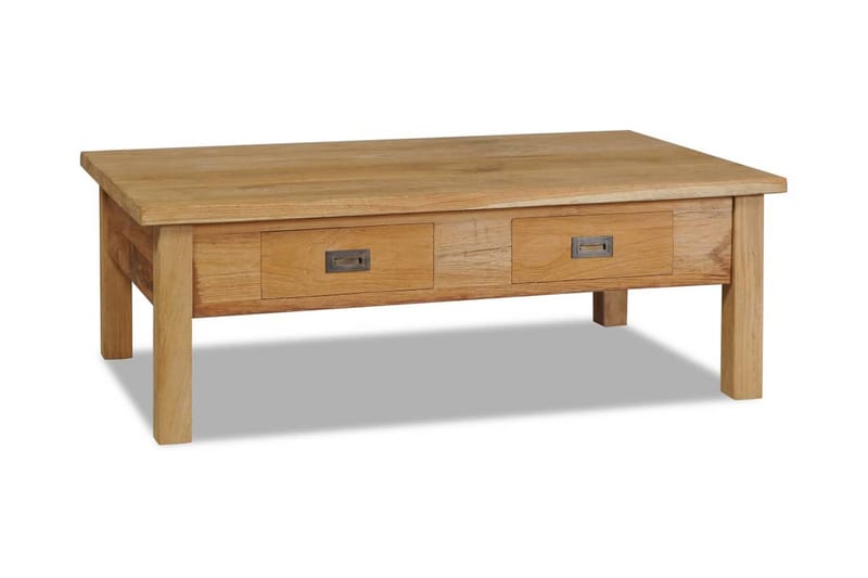 Soffbord i massiv teak 100x60x35 cm - Brun - Soffbord