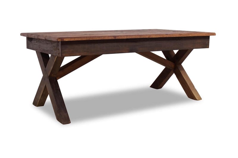 Soffbord i massivt återvunnet trä 110x60x45 cm - Brun - Soffbord