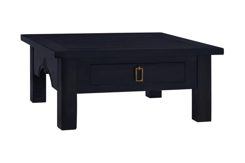 Soffbord ljus svart 68x68x30 cm massiv mahogny - Svart - Möbler - Bord & matgrupper - Soffbord