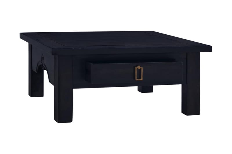 Soffbord ljus svart 68x68x30 cm massiv mahogny - Svart - Möbler - Bord & matgrupper - Soffbord