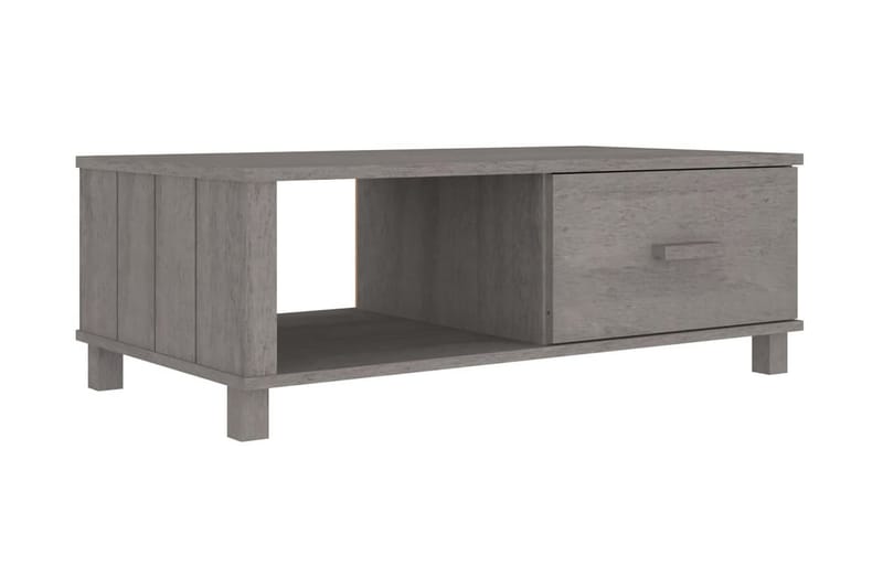 Soffbord ljusgrå 100x55x35 cm massiv furu - Grå - Möbler - Bord & matgrupper - Soffbord