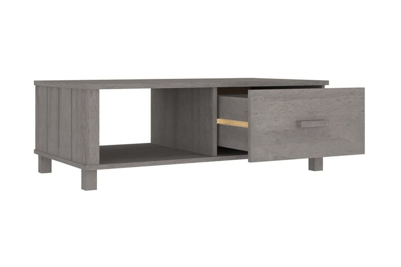 Soffbord ljusgrå 100x55x35 cm massiv furu - Grå - Möbler - Bord & matgrupper - Soffbord