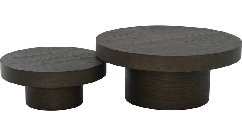 Soffbord Malvik 41 cm / Ø98 cm - Brunlackad ek - Möbler - Bord & matgrupper - Soffbord