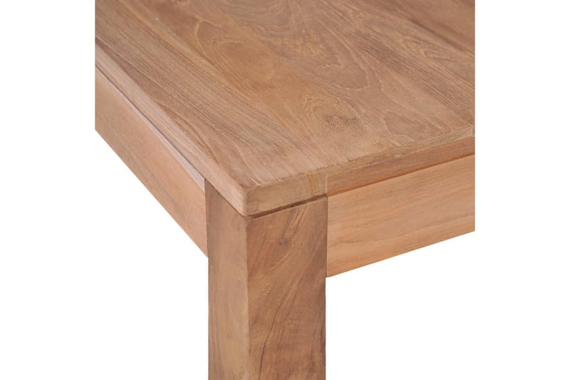 Soffbord massiv teak med naturlig finish 110x60x40 cm - Brun - Soffbord