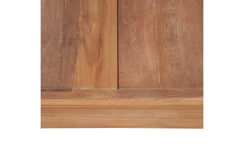 Soffbord massiv teak med naturlig finish 60x60x40 cm - Brun - Soffbord