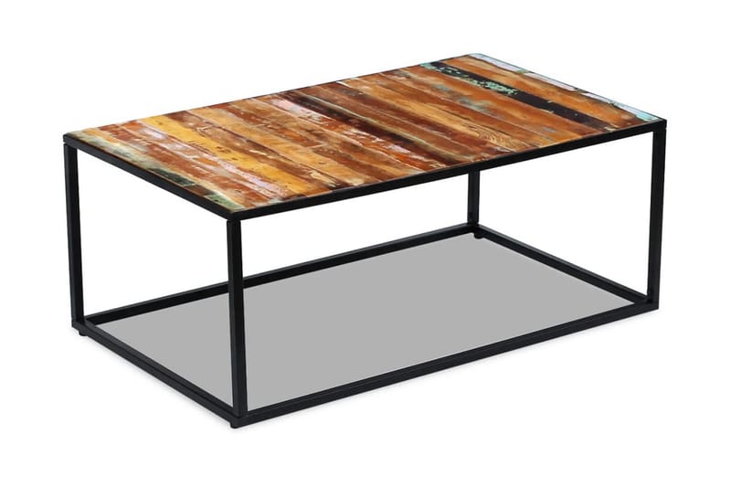 Soffbord massivt återvunnet trä 100x60x40 cm - Flerfärgad - Möbler - Bord & matgrupper - Soffbord
