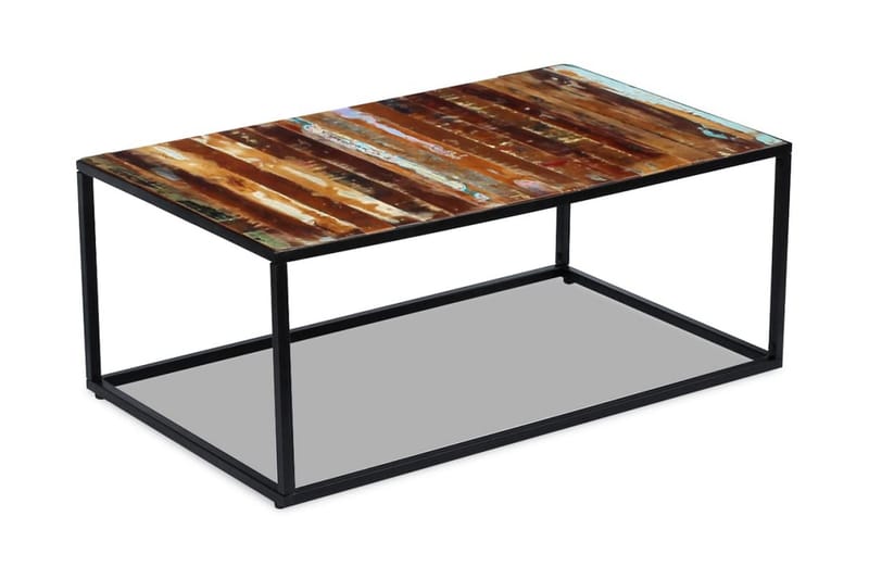 Soffbord massivt återvunnet trä 100x60x40 cm - Flerfärgad - Möbler - Bord & matgrupper - Soffbord