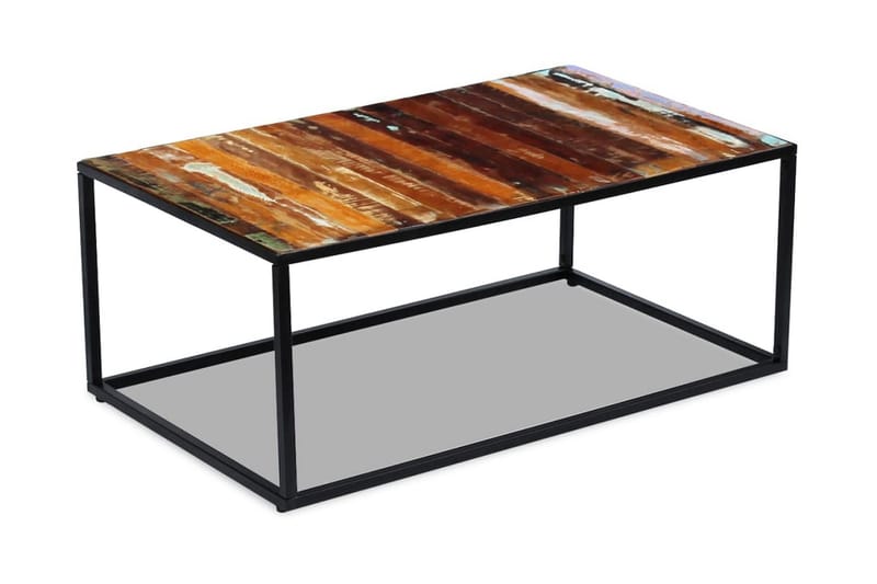 Soffbord massivt återvunnet trä 100x60x40 cm - Flerfärgad - Soffbord