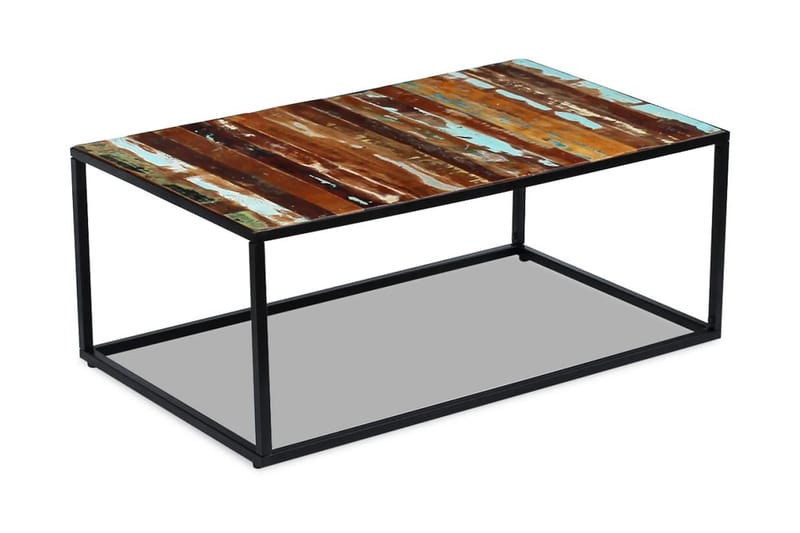 Soffbord massivt återvunnet trä 100x60x40 cm - Flerfärgad - Möbler - Bord & matgrupper - Soffbord