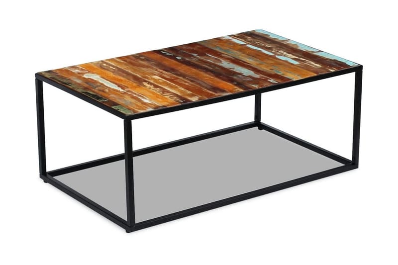 Soffbord massivt återvunnet trä 100x60x40 cm - Flerfärgad - Möbler - Bord & matgrupper - Soffbord
