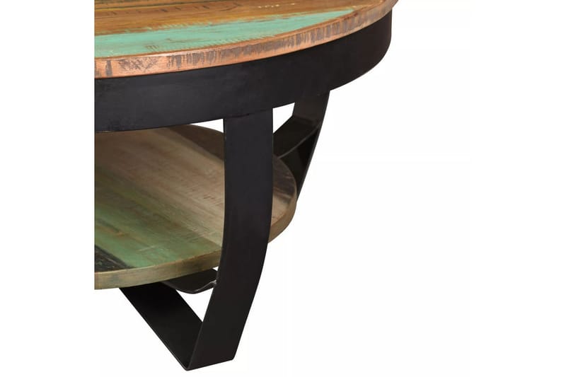 Soffbord massivt återvunnet trä 65x32 cm - Flerfärgad - Soffbord