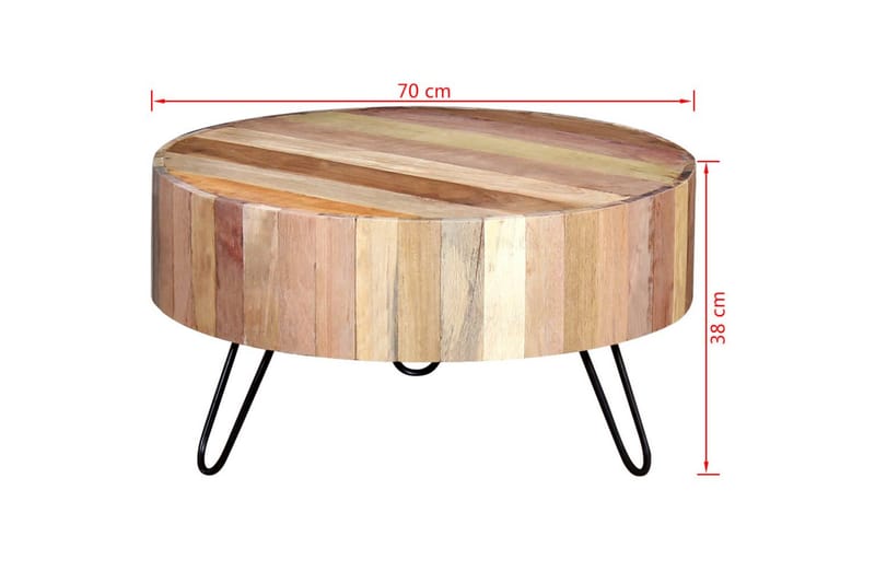 Soffbord massivt återvunnet trä - Beige - Möbler - Bord & matgrupper - Soffbord