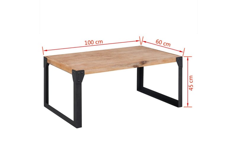 Soffbord massivt akaciaträ 100x60x45 cm - Brun - Möbler - Bord & matgrupper - Soffbord