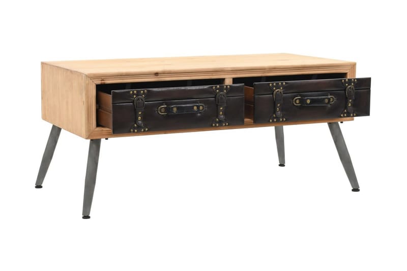 Soffbord massivt granträ 115x55x50 cm - Brun - Möbler - Bord & matgrupper - Soffbord