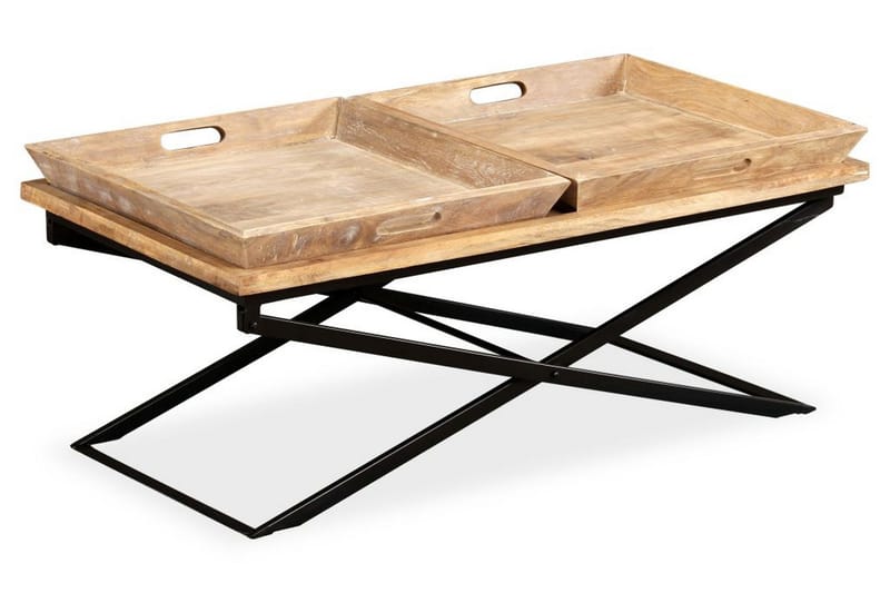 Soffbord massivt mangoträ 110x55x42 cm - Brun - Möbler - Bord & matgrupper - Soffbord