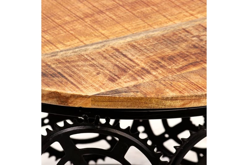 Soffbord massivt mangoträ 60x40 cm - Brun - Soffbord - Soffbord med hjul