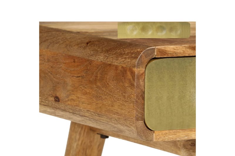 Soffbord massivt mangoträ 90x50x40 cm - Guld - Möbler - Bord & matgrupper - Soffbord