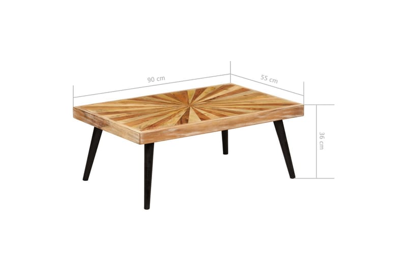 Soffbord massivt mangoträ 90x55x36 cm - Brun - Möbler - Bord & matgrupper - Soffbord
