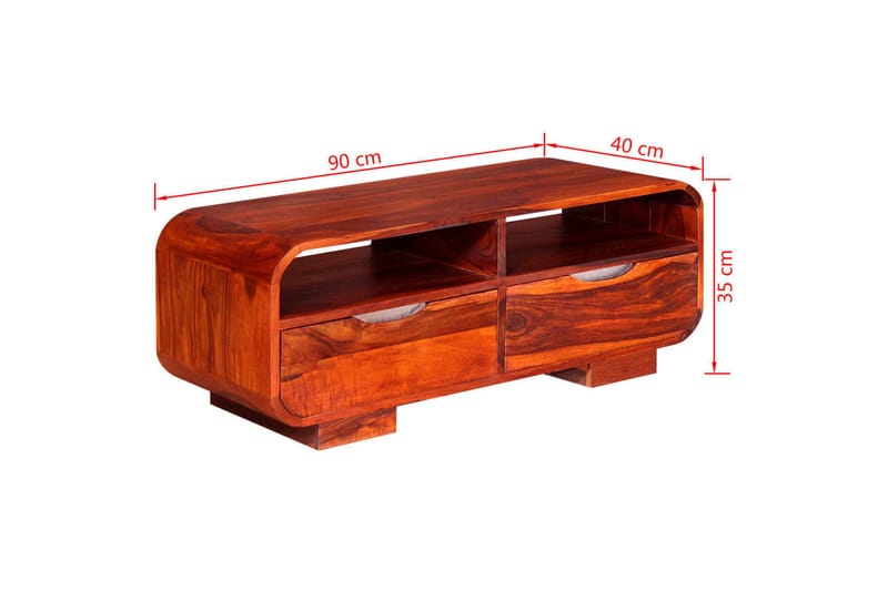 Soffbord massivt sheshamträ 90x40x35 cm - Brun - Möbler - Bord & matgrupper - Soffbord