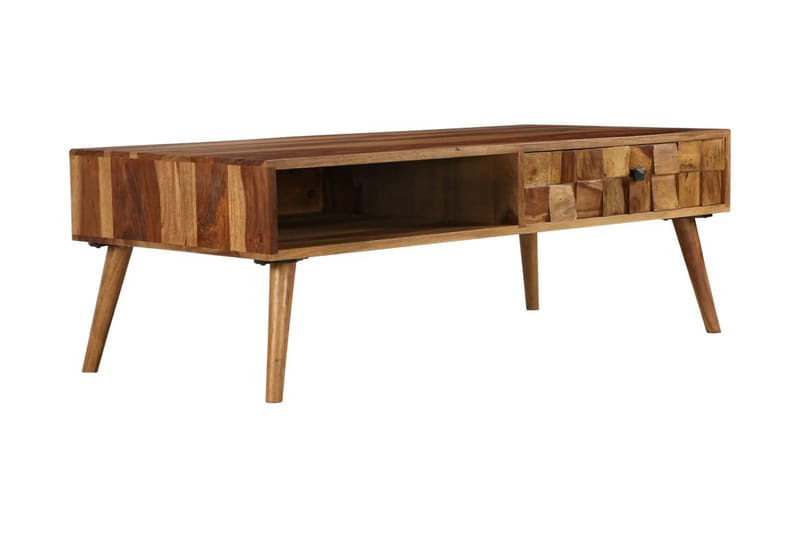Soffbord massivt sheshamträ med honungsfinish 110x50x37 cm - Brun - Möbler - Bord & matgrupper - Soffbord