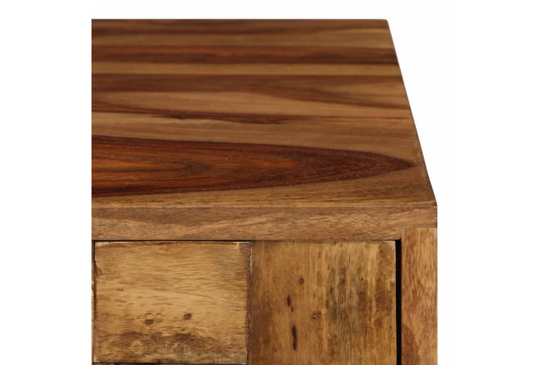 Soffbord massivt sheshamträ med honungsfinish 110x50x37 cm - Brun - Soffbord