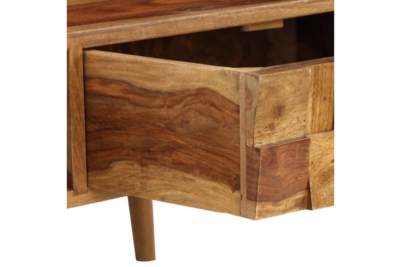 Soffbord massivt sheshamträ med honungsfinish 110x50x37 cm - Brun - Möbler - Bord & matgrupper - Soffbord
