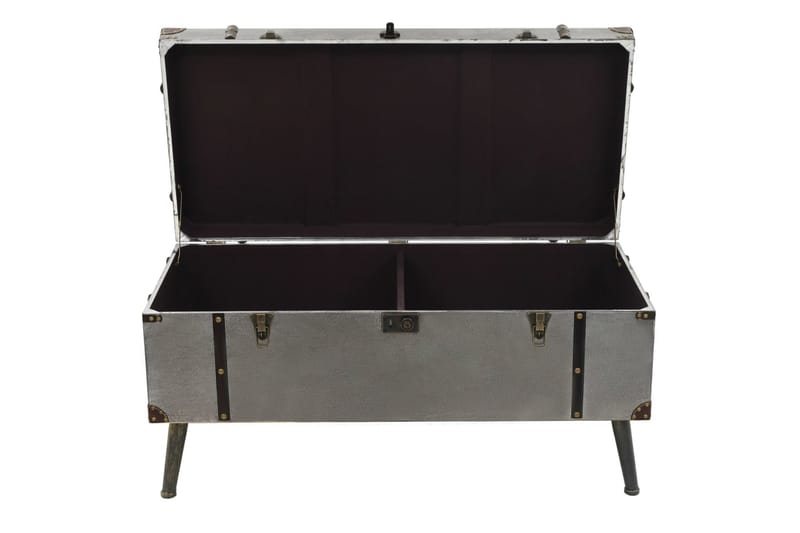 Soffbord MDF och aluminium 102x51x47,5 cm - Silver - Möbler - Bord & matgrupper - Soffbord