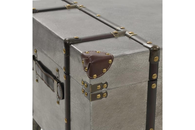 Soffbord MDF och aluminium 102x51x47,5 cm - Silver - Möbler - Bord & matgrupper - Soffbord