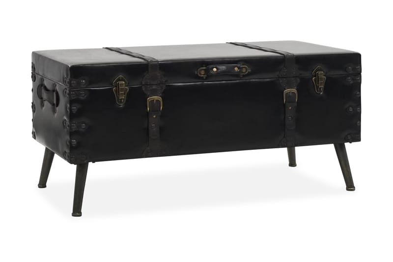 Soffbord MDF och stål 102x51x48 cm - Svart - Möbler - Bord & matgrupper - Soffbord