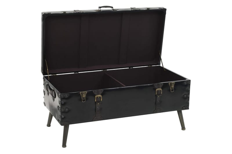 Soffbord MDF och stål 102x51x48 cm - Svart - Möbler - Bord & matgrupper - Soffbord