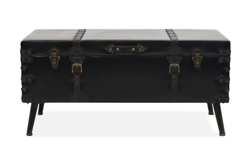 Soffbord MDF och stål 102x51x48 cm - Svart - Möbler - Bord & matgrupper - Soffbord