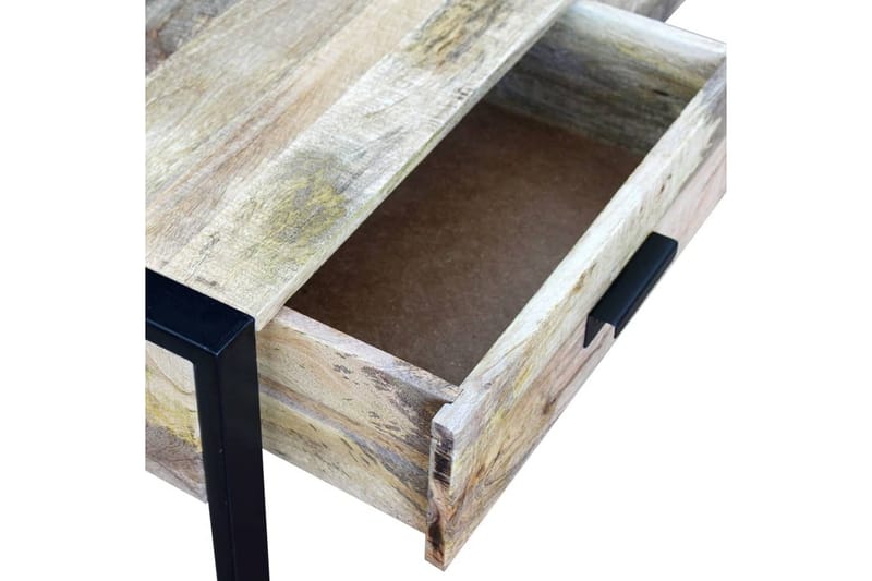 Soffbord med 2 lådor massivt mangoträ 100x60x40 cm - Brun - Möbler - Bord & matgrupper - Soffbord