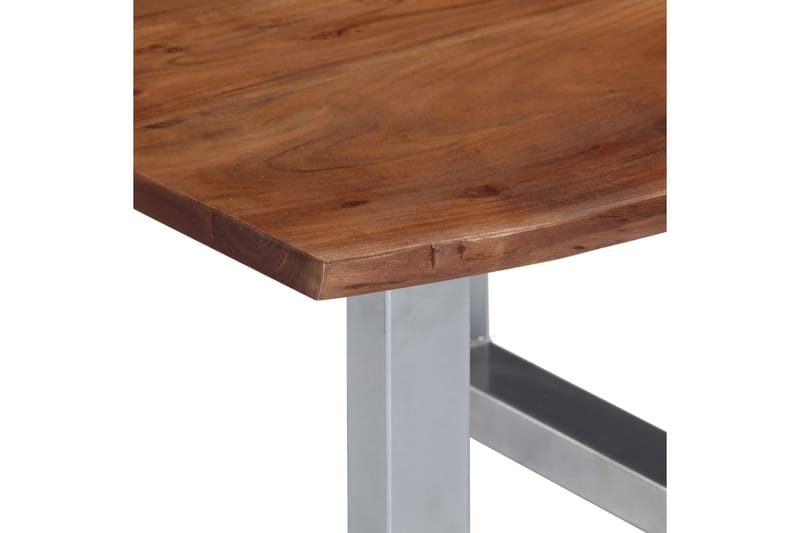 Soffbord med levande kanter 60x60x40 cm massivt akaciaträ - Brun - Soffbord