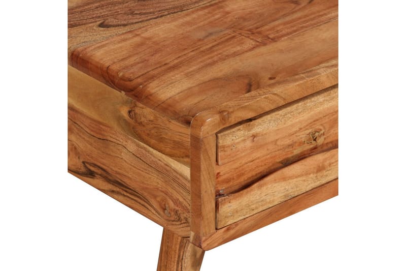 Soffbord med snidad låda massivt trä 100x50x40 cm - Brun - Möbler - Bord & matgrupper - Soffbord