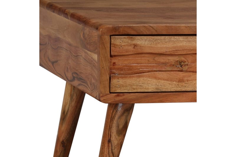 Soffbord med snidad låda massivt trä 100x50x40 cm - Brun - Möbler - Bord & matgrupper - Soffbord