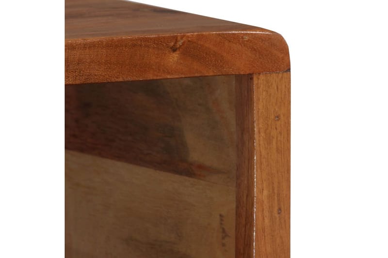 Soffbord med snidad låda massivt trä 100x50x40 cm - Brun - Möbler - Bord & matgrupper - Soffbord