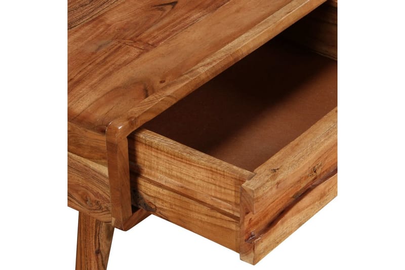 Soffbord med snidad låda massivt trä 100x50x40 cm - Brun - Möbler - Bord & matgrupper - Soffbord
