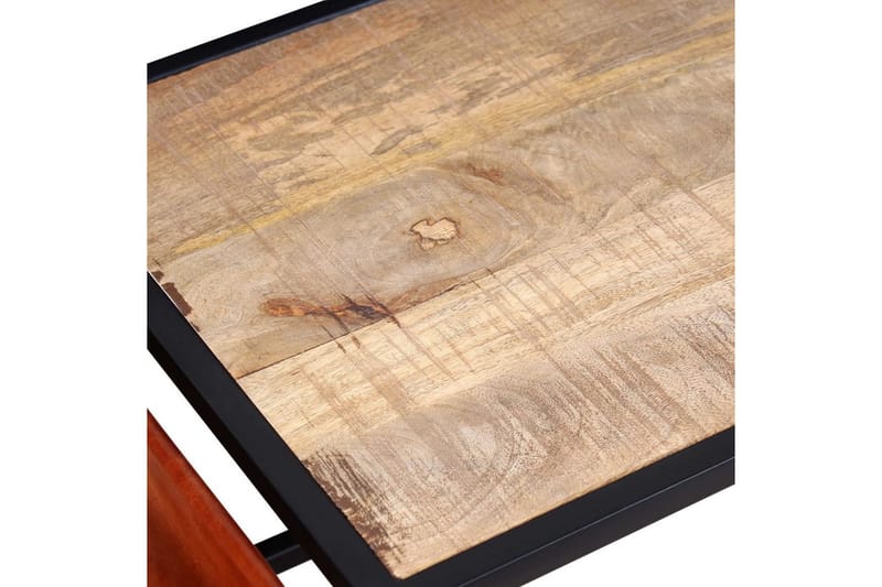 Soffbord med tidningsställ 110x50x45 cm äkta läder - Flerfärgad - Möbler - Bord & matgrupper - Soffbord