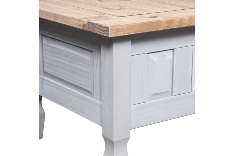 Soffbord mexikansk coronastil furu grå 100x60x45 cm - Grå - Möbler - Bord & matgrupper - Soffbord