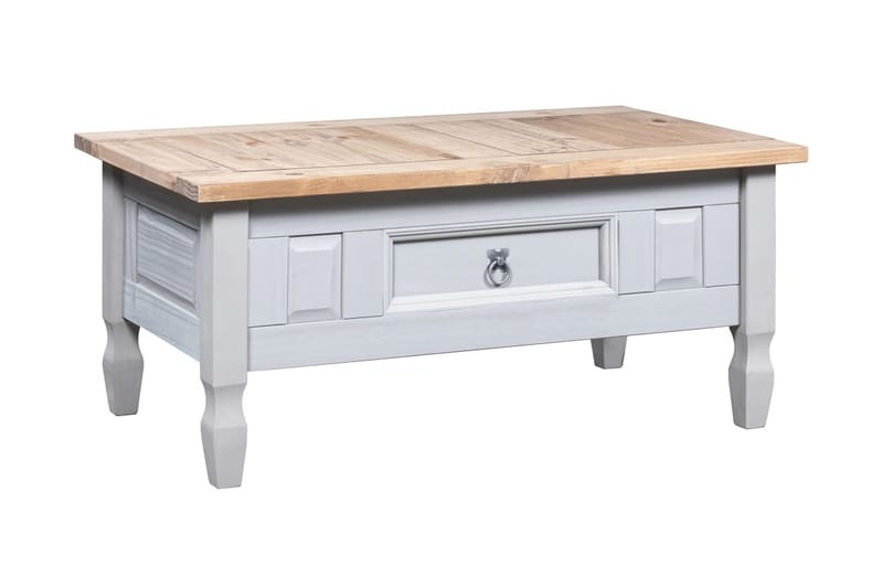 Soffbord mexikansk coronastil furu grå 100x60x45 cm - Grå - Möbler - Bord & matgrupper - Soffbord