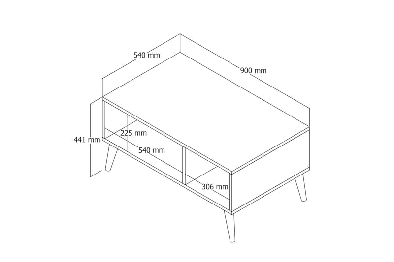 Soffbord NO_BRAND Elrasmo Soffbord 90x54x90 cm Brun - Möbler - Bord & matgrupper - Soffbord