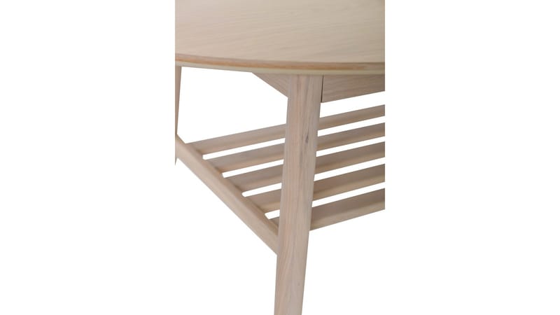 Soffbord Olsund Ovalt med Hylla - Vitpigmenterad - Möbler - Bord & matgrupper - Soffbord
