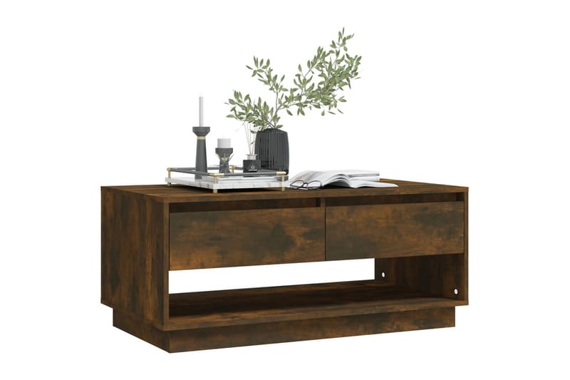 Soffbord rökfärgad ek 102,5x55x44 cm spånskiva - Brun - Möbler - Bord & matgrupper - Soffbord
