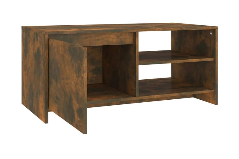 Soffbord rökfärgad ek 102x50x45 cm konstruerat trä - Brun - Möbler - Bord & matgrupper - Soffbord