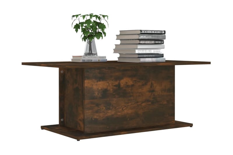 Soffbord rökfärgad ek 102x55,5x40 cm spånskiva - Brun - Möbler - Bord & matgrupper - Soffbord