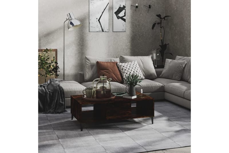 Soffbord rökfärgad ek 103,5x60x35 cm spånskiva - Brun - Möbler - Bord & matgrupper - Soffbord