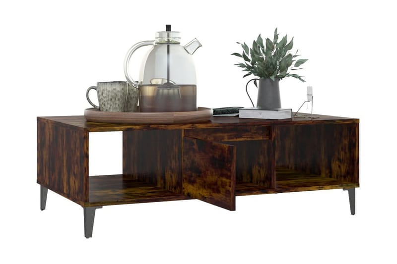 Soffbord rökfärgad ek 103,5x60x35 cm spånskiva - Brun - Möbler - Bord & matgrupper - Soffbord