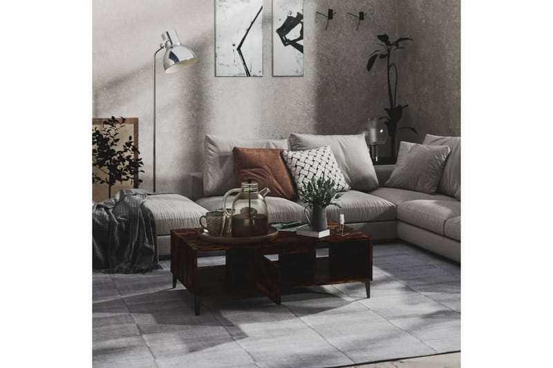 Soffbord rökfärgad ek 103,5x60x35 cm spånskiva - Brun - Möbler - Bord & matgrupper - Soffbord